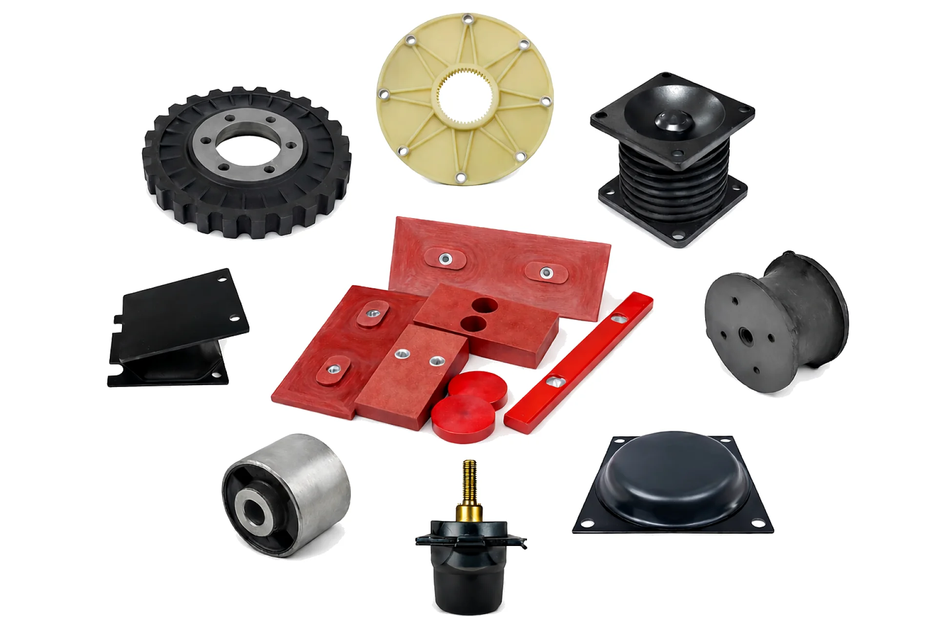 Construction machinery rubber components and mounts for Caterpillar, Komatsu, Volvo