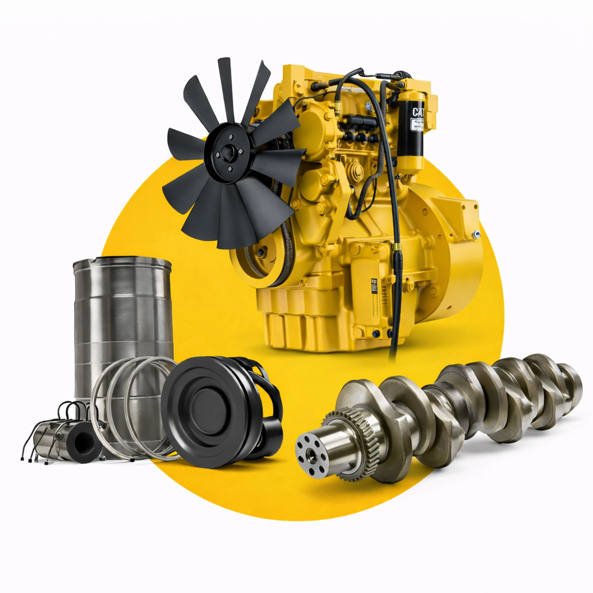 Запчасти для двигателя строительной и горной техники Caterpillar, Komatsu, Volvo, JCB и Hitachi
